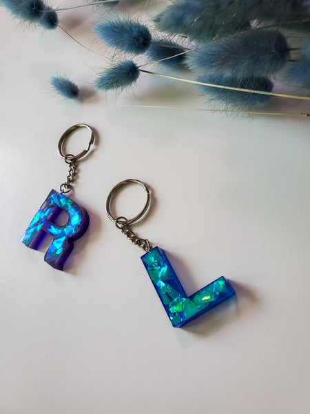 Holographic Custom Letter Keychain