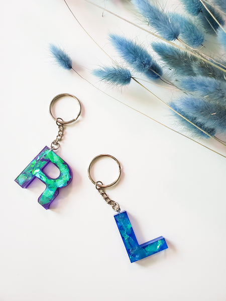 Holographic Custom Letter Keychain