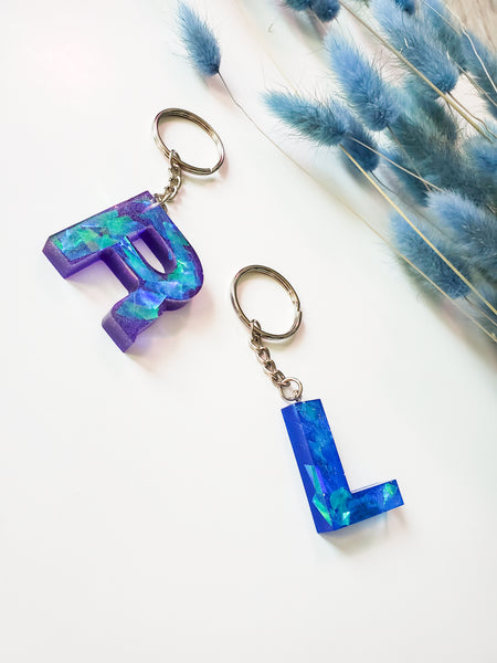 Holographic Custom Letter Keychain