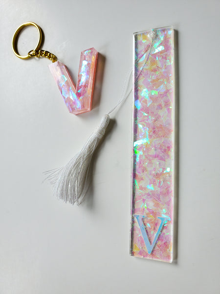 Holographic Custom Letter Keychain