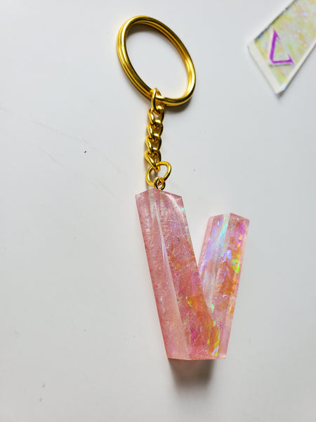Holographic Custom Letter Keychain