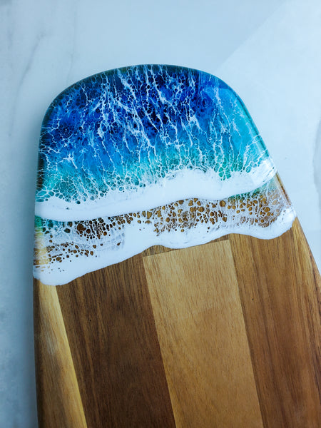 Acacia Wood Ocean Cheese Board Large