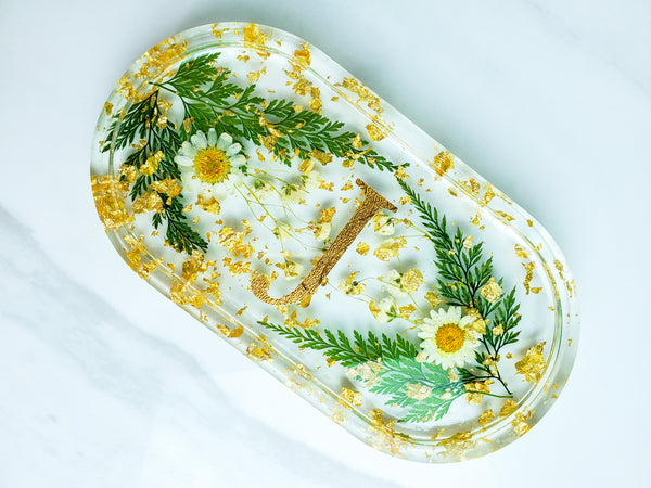 White Flower Trinket Dish