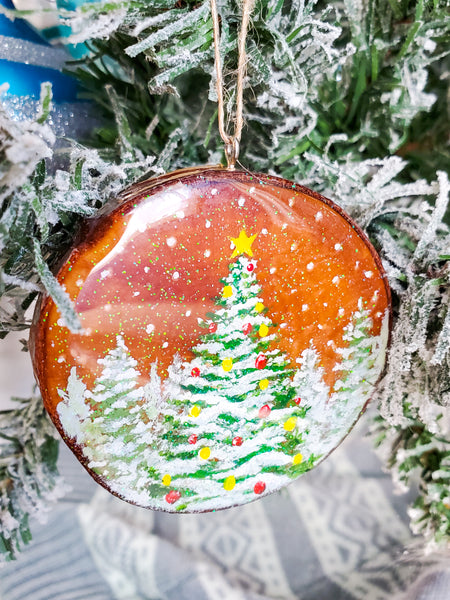 Winter Scene Christmas Ornament