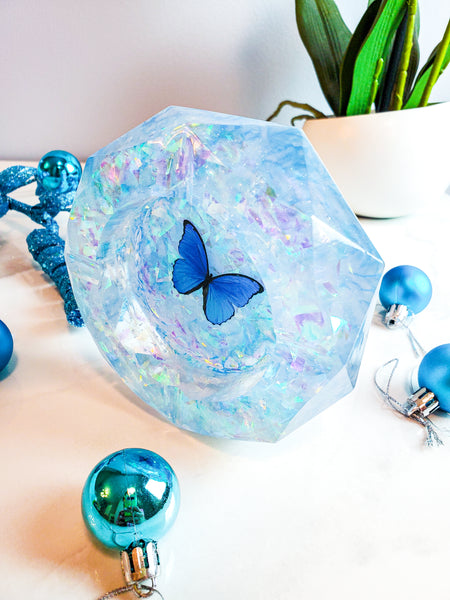 Octagon Holographic Butterfly Ashtray