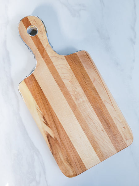 Resin Geode Wood Cheese Board with Handle